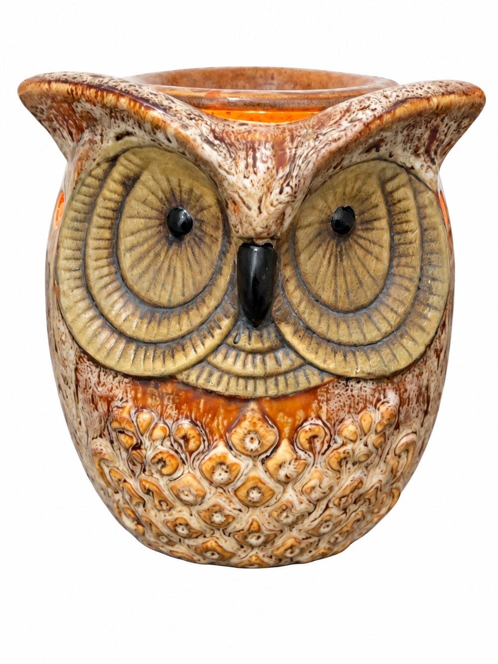 Scentsationals Vintage Style Ceramic Spotted Owl Electric Wax Warmer Works Well